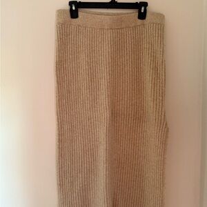 American Eagle Outfitters Beige Ribbed Pencil Skirt